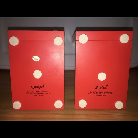 SOLD Olivia the Pig Wooden Bookends - Picture 6 of 10